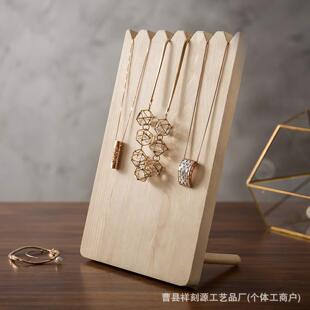 实木首饰架摆件架子项链陈列支架松木项链展示架家用饰品收纳架陈-阿里巴巴