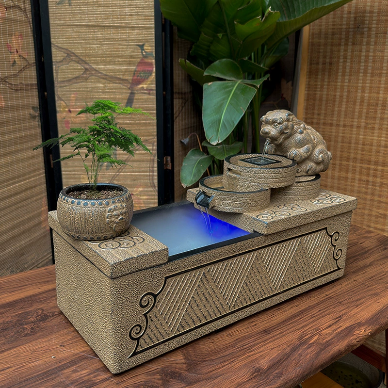 Орнаменты с проточной водой, циркулирующая вода, Pixiu, удача, гостиная, рабочий стол, аквариум, украшение для офиса, входа, стойка регистрации, подарок на открытие