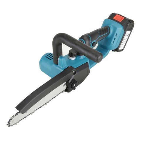 New 8-inch lithium battery electric chain saw rechargeable home garden pruning outdoor logging mini chainsaw
