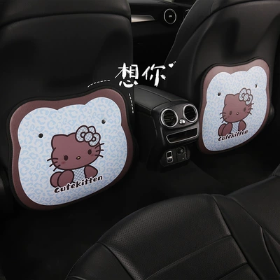 Kt Little Cat Lady Cute Cartoon Car Seat Back Anti-Kick Pad Car Seat Back Anti-Stain Pad Rear Seat Anti-Kick Mat
