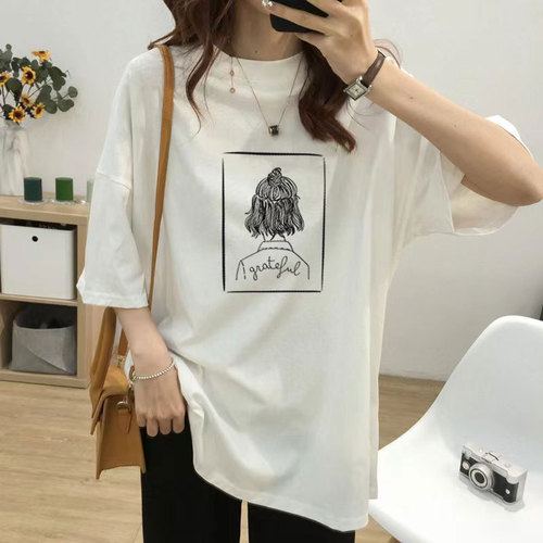 Maternity Nursing T-shirt Women's Short Sleeve Mid-length Top Loose Large Size Summer Feeding Maternity Underwear for Women 