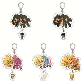 动漫亚克力钥匙扣JOJO的奇妙冒险乔鲁诺布鲁诺双面挂件 创意饰品