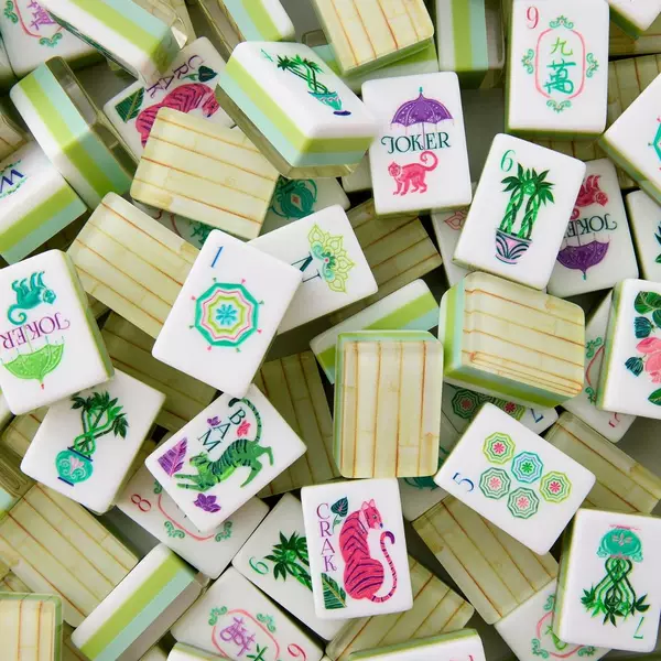 (24-Hour Shipping) Supplying Foreign Trade Mahjong Tiles, American-Style Mahjong, Usa Mahjong, Bamboo Pattern with Internal Printing, Acrylic 4-Layer