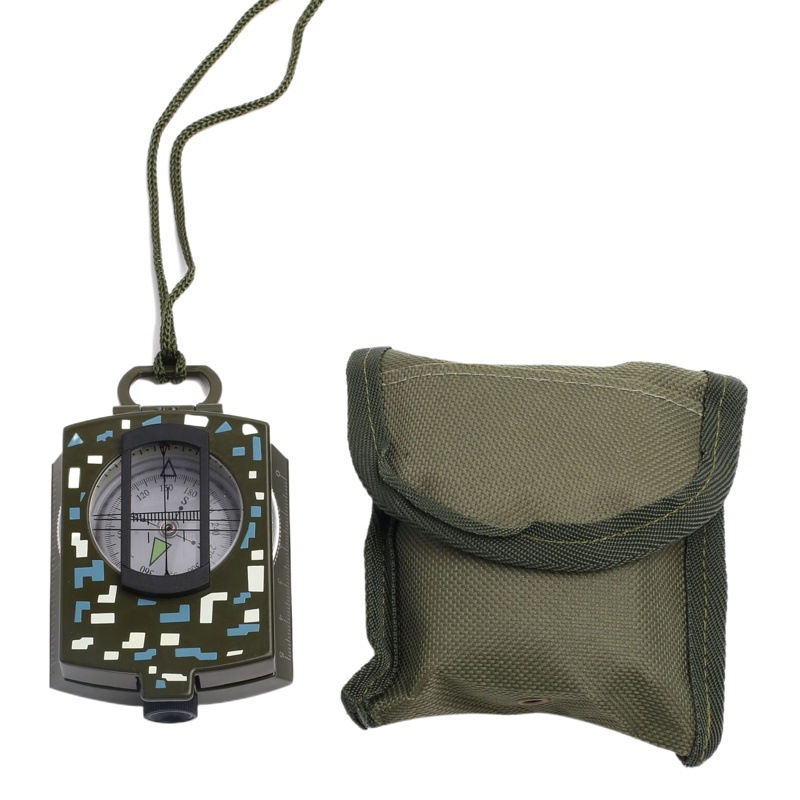 Brújula de Aleación de Zinc Estilo Americano K4580 del Fabricante Original, Brújula Multifuncional de Búsqueda de Norte, Brújula Luminosa para Campamento y Actividades al Aire Libre