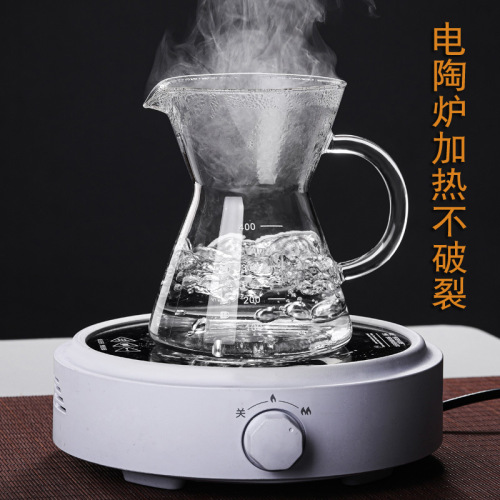 Manufacturer wholesale glass coffee pot ear hanging hand brewing pot coffee sharing pot household filter hand brewing coffee pot set