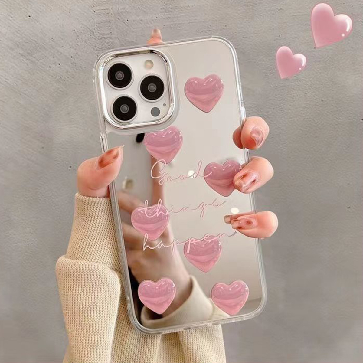 Suitable for Huawei Mirror Mirror Phone Case, Light Luxury High-End Phone Case, Laser Phone Accessories, Makeup Mirror Phone Case