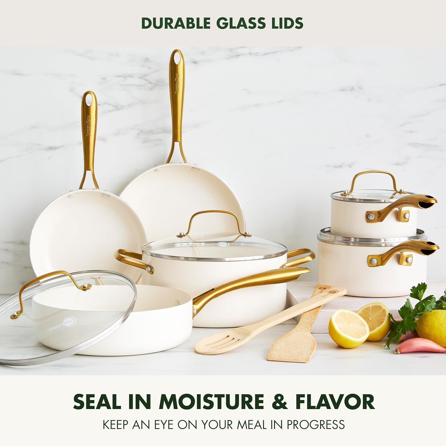 Juego de ollas de aluminio transfronterizas utensilios de cocina domésticos galvanizado mango dorado sartén olla de sopa regalo de cocina fabricante de ollas antiadherentes