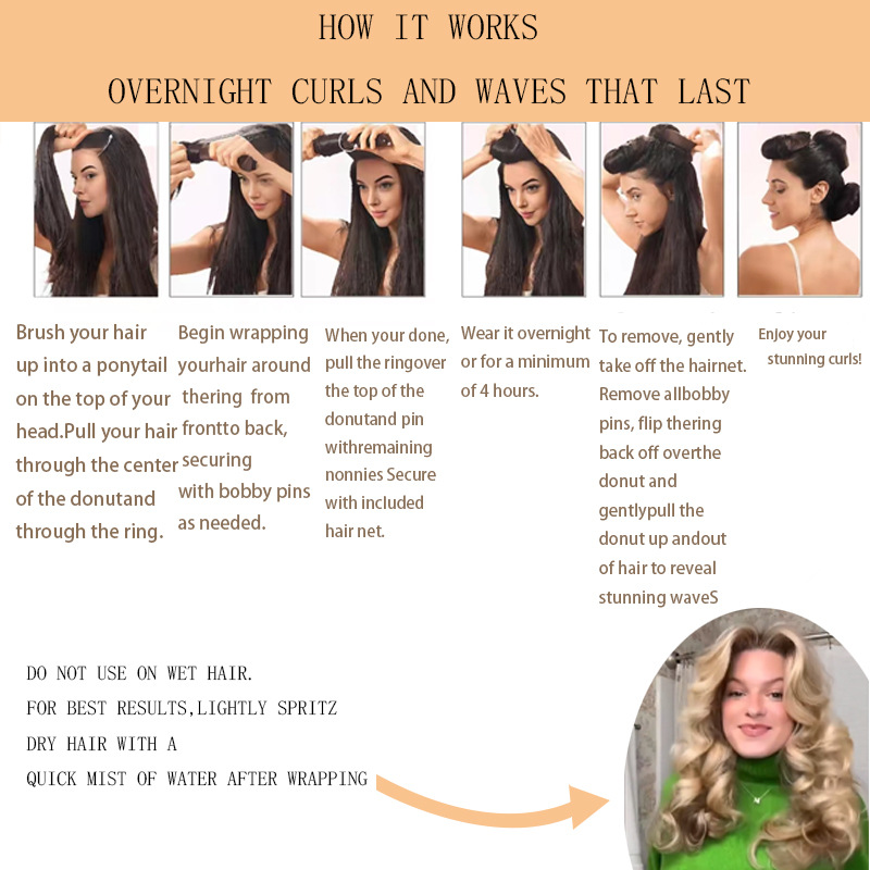 Cross-border new European and American style simple large wave thick curling iron for sleeping lazy people, wholesale.