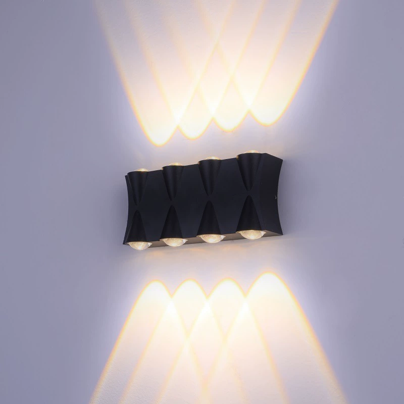 Светодиодный наружный водонепроницаемый настенный светильник, проходной светильник, трансграничный, предназначенный для вверх и вниз светящегося настенного светильника, современный простой настенный светильник