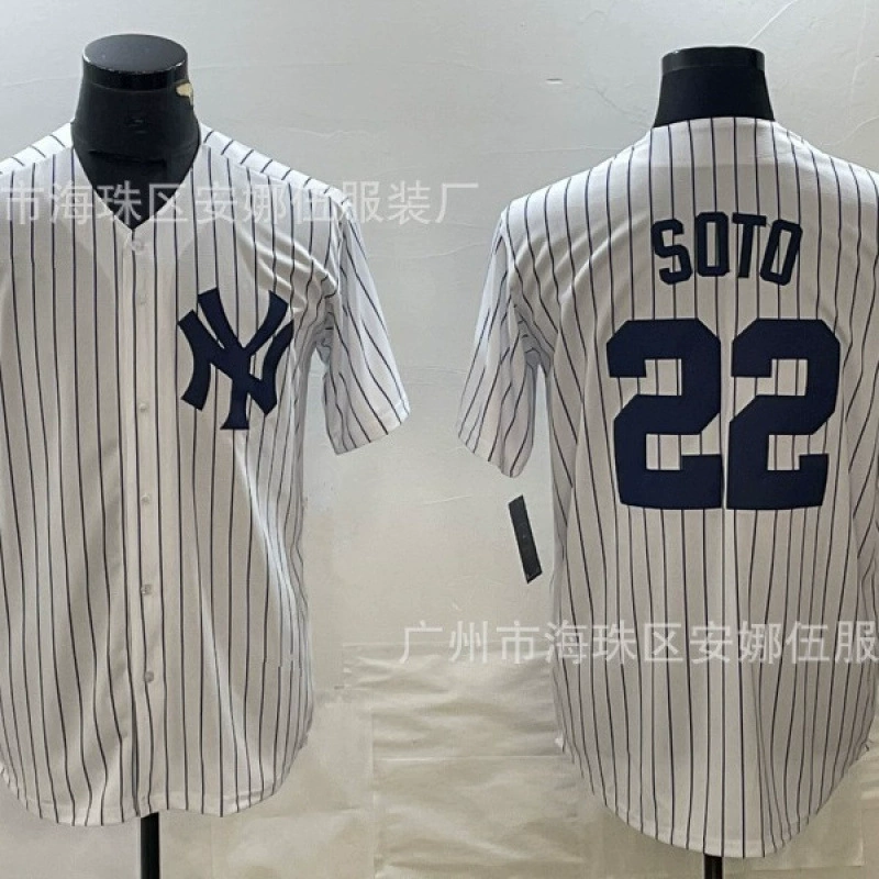 Оптовая торговля 2024 Бейсбольная форма Yankees № 22 SOTO вышитая майка японская версия для фанатов
