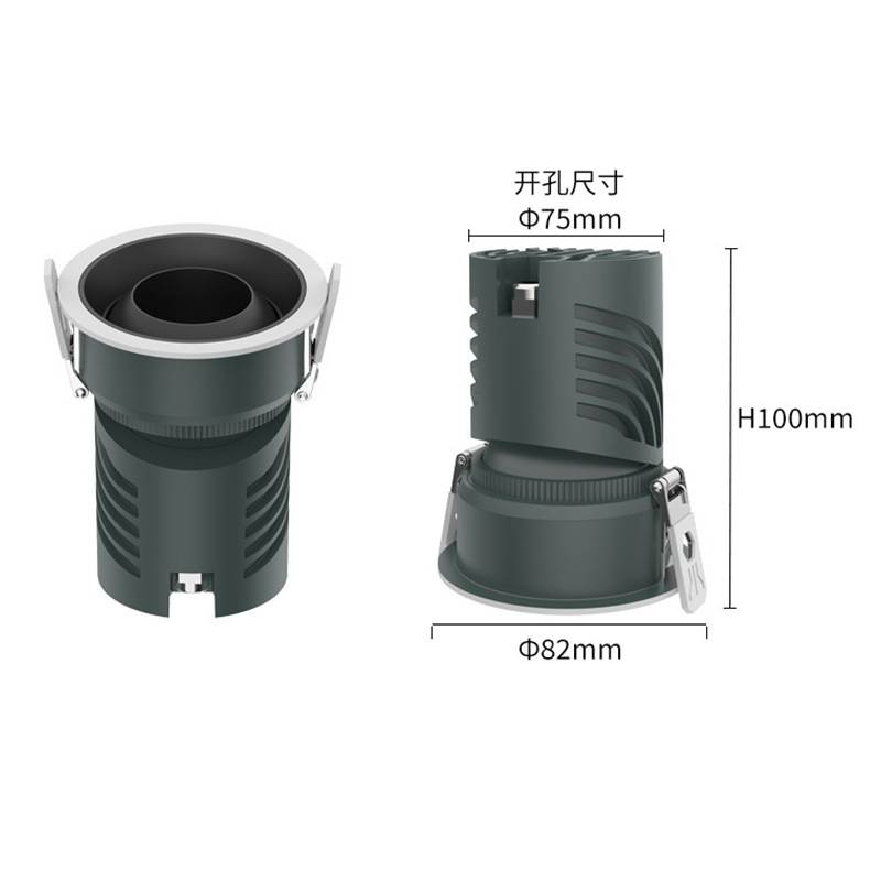 Ángulo ajustable incrustado faro ojo de buey lámpara doméstica sala de estar LED anti-deslumbramiento downlight fábrica de iluminación comercial al por mayor