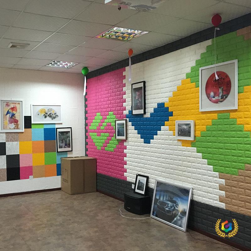 ≈Factory Direct Sales Wallpaper Wall Stickers to Cover Imperfections, Self-Adhesive Brick Pattern, Anti-Collision, Waterproof, Moisture-Proof Wallpaper Batch