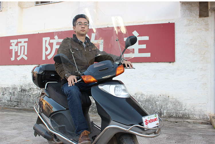 Motorcycle Electric Vehicle Windshield Pc Windshield Hd Transparent Windshield Scooter Front Windshield Universal