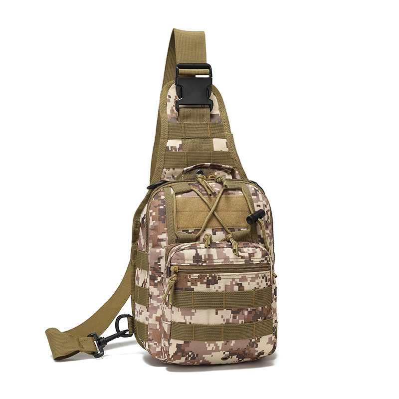 Bolsa de ciclismo de tela de Oxford camuflaje de campo bolso de pecho pequeño hombro de brazo oblicuo bolso táctico al aire libre
