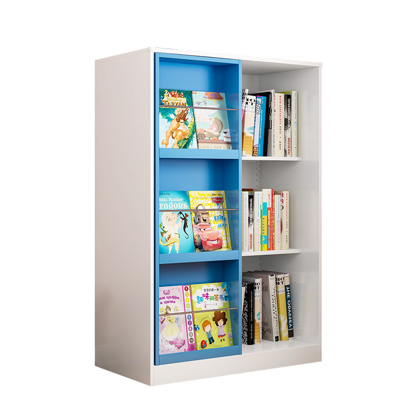 De los niños de baja estantería carril de deslizamiento de acero del hogar caja de imagen gabinete de almacenamiento piso hierro juguete gabinete de almacenamiento