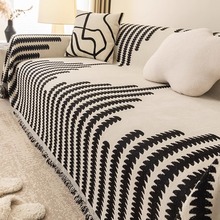 严选雪尼尔沙发巾四季通用沙发垫全包盖布防滑简约防猫抓双面万能