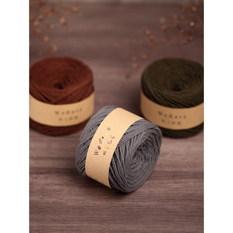 股棉麻线亚麻钩针包包帽子线蕾丝手工编织毯粗麻线