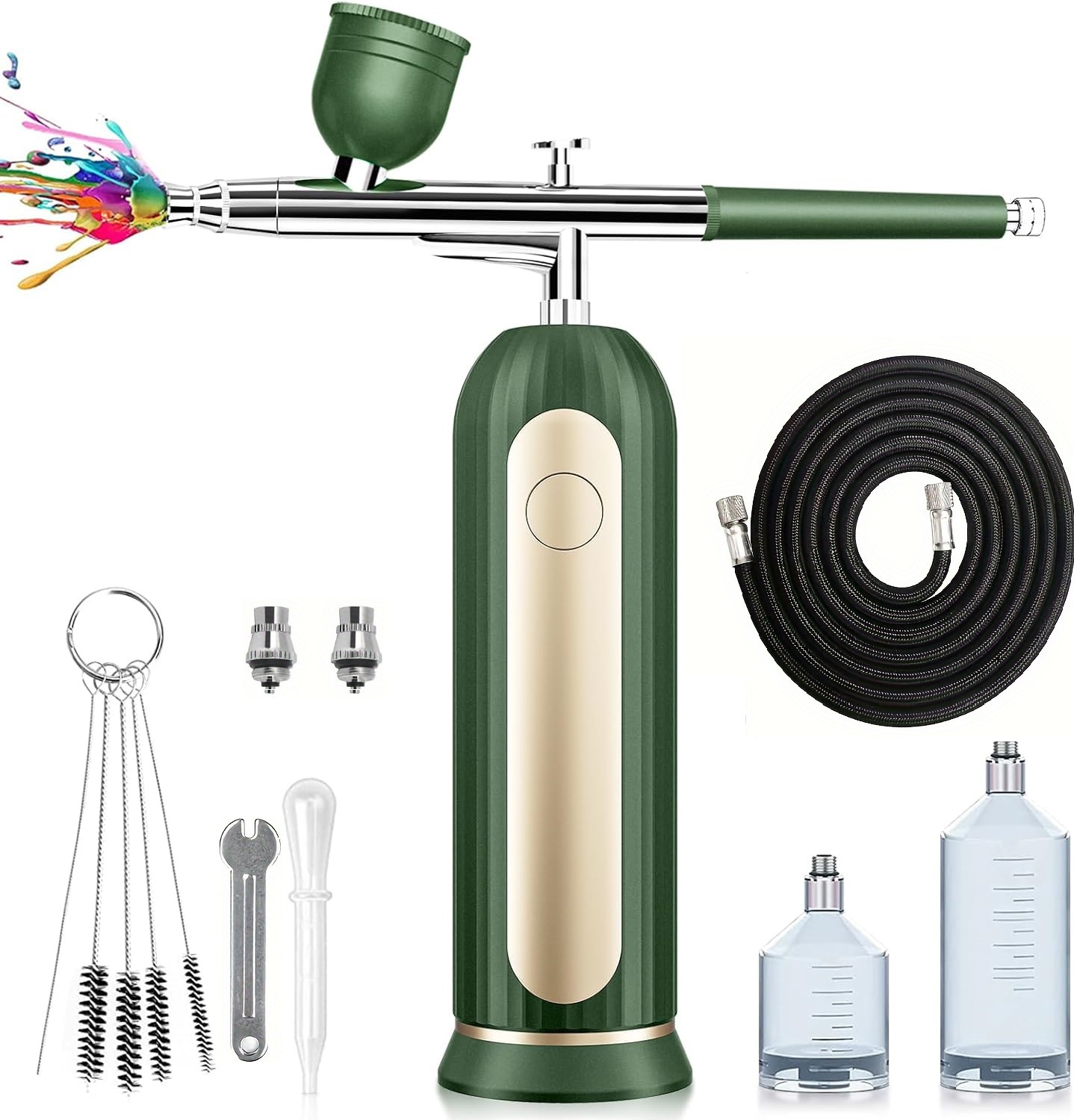 녹색 200KPA 산소 주입기 (확장 꼰 튜브 2 노즐 포함)