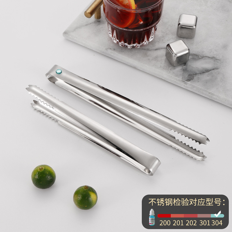 304不鏽鋼食物夾食品夾烤肉夾燒烤夾牛排夾冰塊夾方糖夾冰夾冰鉗