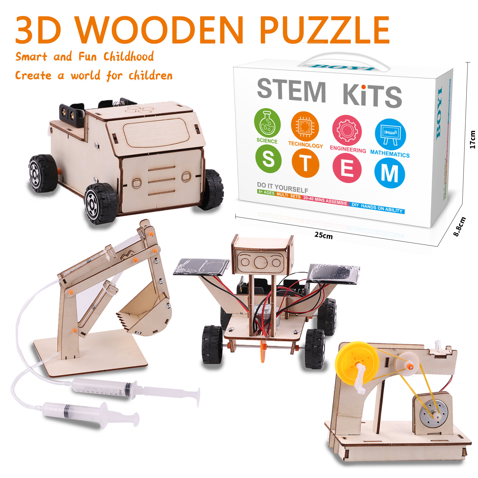 Tecnología transfronteriza pequeña invención física diy manual puzzle conjunto de experimentos científicos juguetes para estudiantes de jardín de infantes