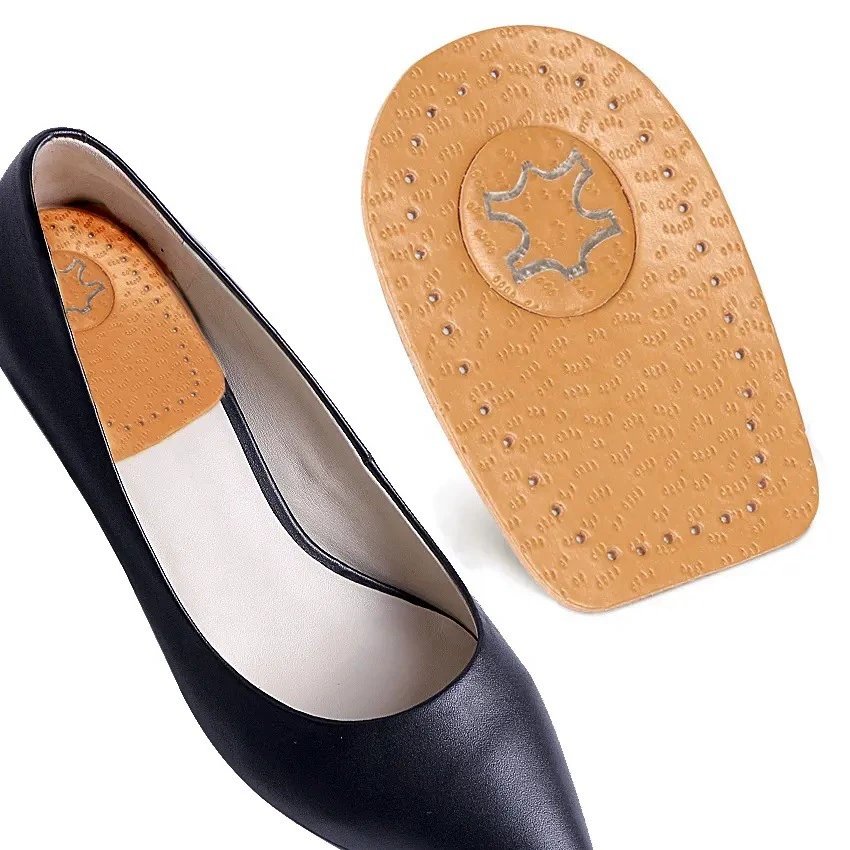 Подушка для пятки из коровьей кожи Съемная Накладка для обогревателя против боли Утолщенная мягкая кожаная обувь Невидимая амортизирующая Задняя накладка