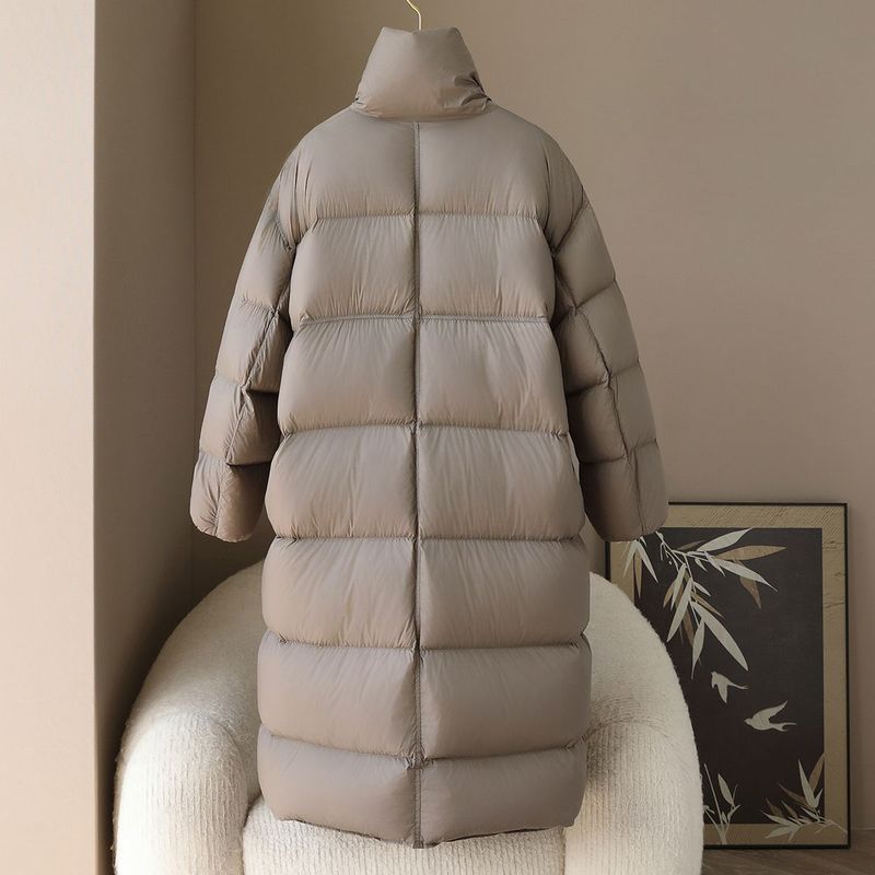 少量服饰海宁90%鸭绒羽绒服2025秋冬季新款女士过膝长款防寒外套|undefined
