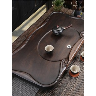 实木纹茶盘茶海办公室茶台功夫茶具2025新款大小型家用干湿两用盘-阿里巴巴
