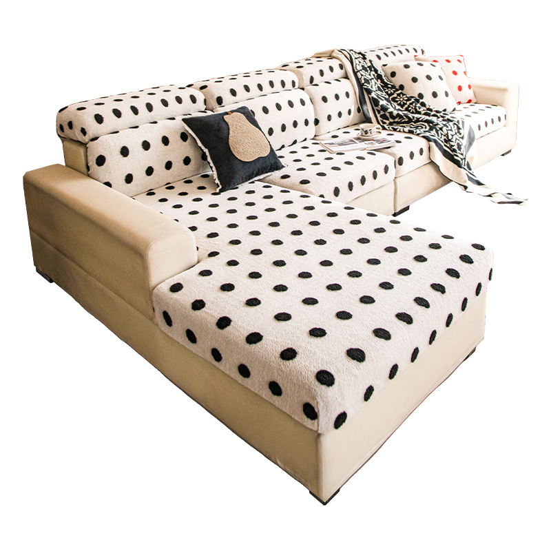 Sofá cubierta de invierno 2025 nuevo cojín de peluche grueso cubierta de cubierta de protección contra gatos rascar tela de cubierta tres asientos una princesa