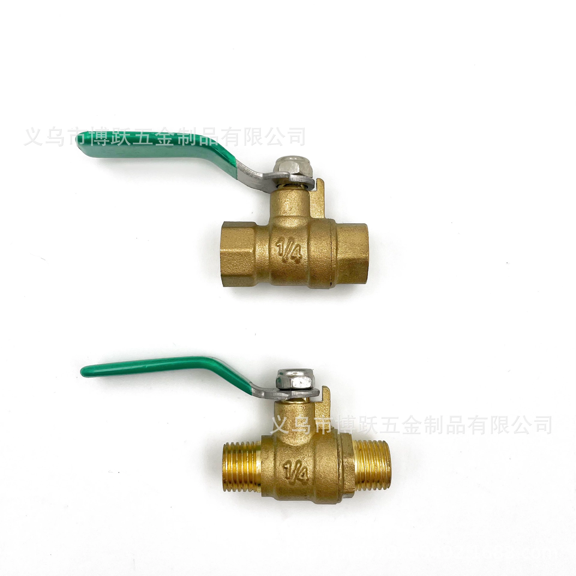 1/4 латунного пневматического шарового клапана Толстый маленький шаровой клапан герметичный двойной внутренний двойной внешний водопроводной клапан