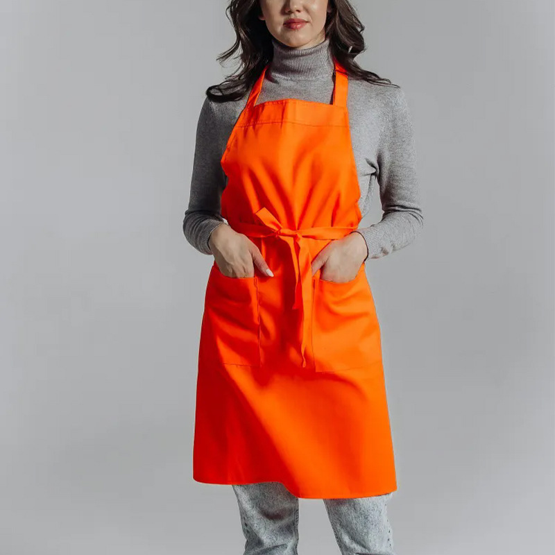 Transfronterizo 2025 nuevo delantal herramientas Ni verano delgado cuello colgante simple estilo coreano café ropa de trabajo delantal mujer