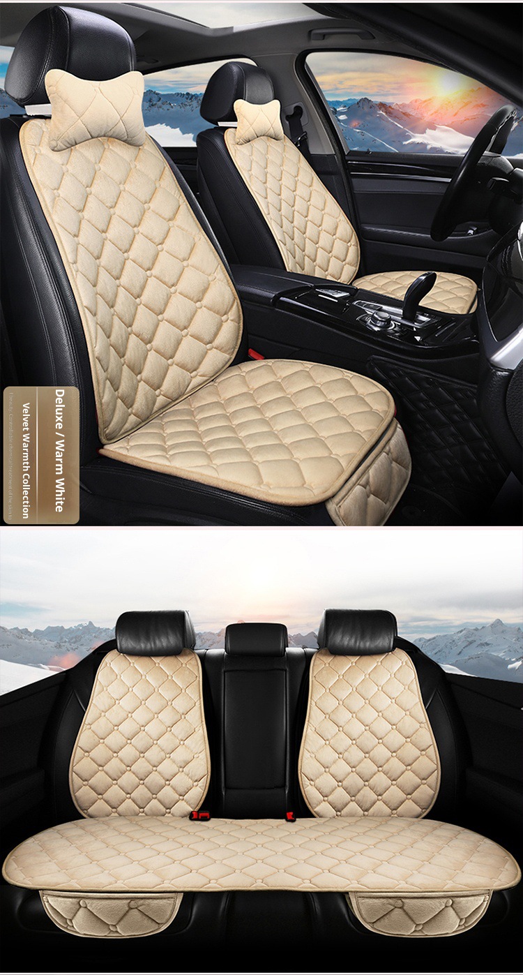 Plush Seat Cushion Half-Pack Seat Cover Velvet Seat Cushion Winter Seat Cover Small Three-Piece Cross-Border E-Commerce Car Seat Cushion