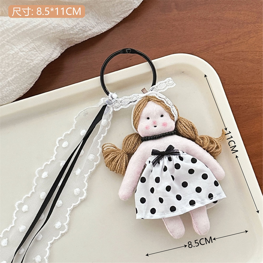 Nuevo piloto suéter oso muñeca colgante niña corazón llavero colgante decoración de coche muñeca pequeño regalo