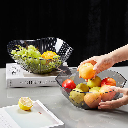 Nut plate high-end crystal fruit plate living room household dry fruit plate snacks plastic fruit plate fruit plate light luxury transparent