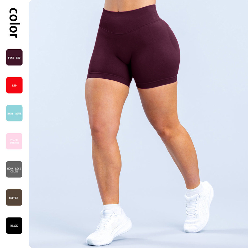Amazon TK Explosions Dfyne Shorts High Waist Yoga Pants Women's Fitness Hip-lifting Running Fitness Pants Sports Shorts