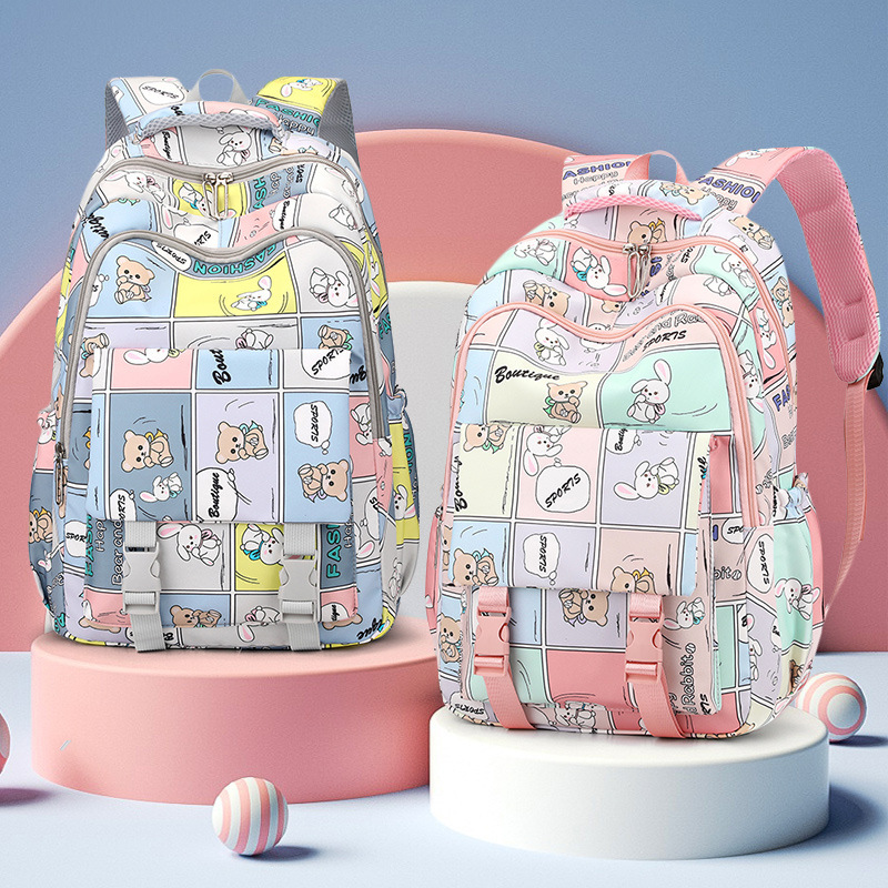 Nueva mochila escolar para estudiantes de primaria, grado 3456 de alta capacidad de estudiantes de secundaria, mochila de hombro de impresión de alto valor facial