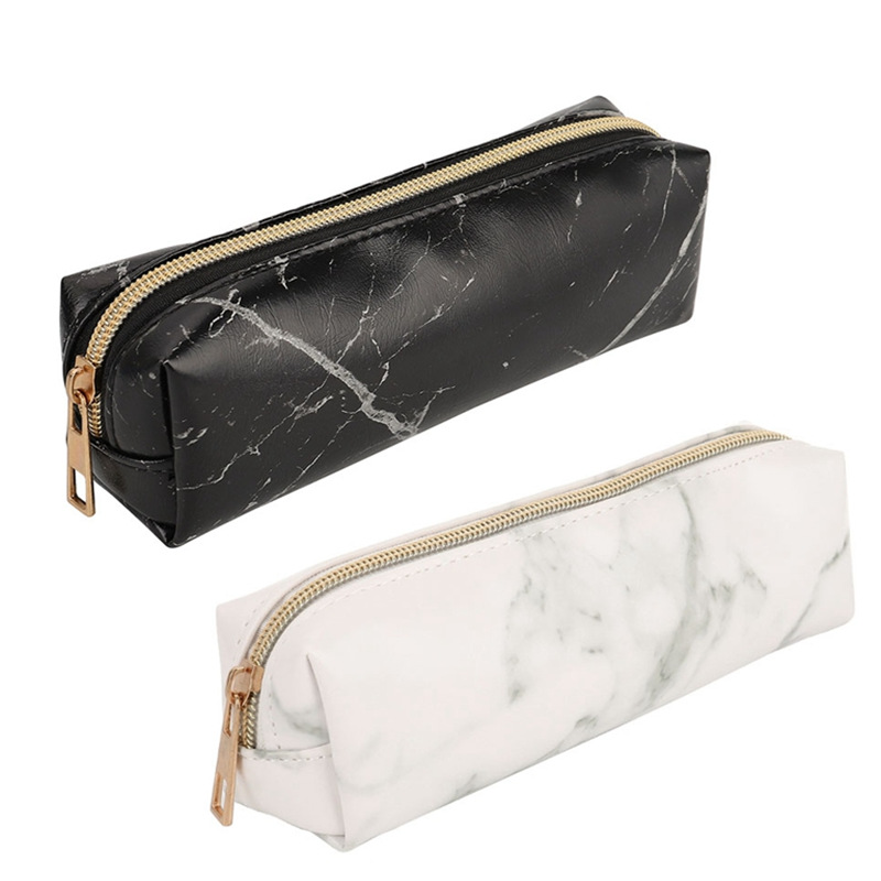 Marble school pencil case for students, Korean style, Birthday gift 3