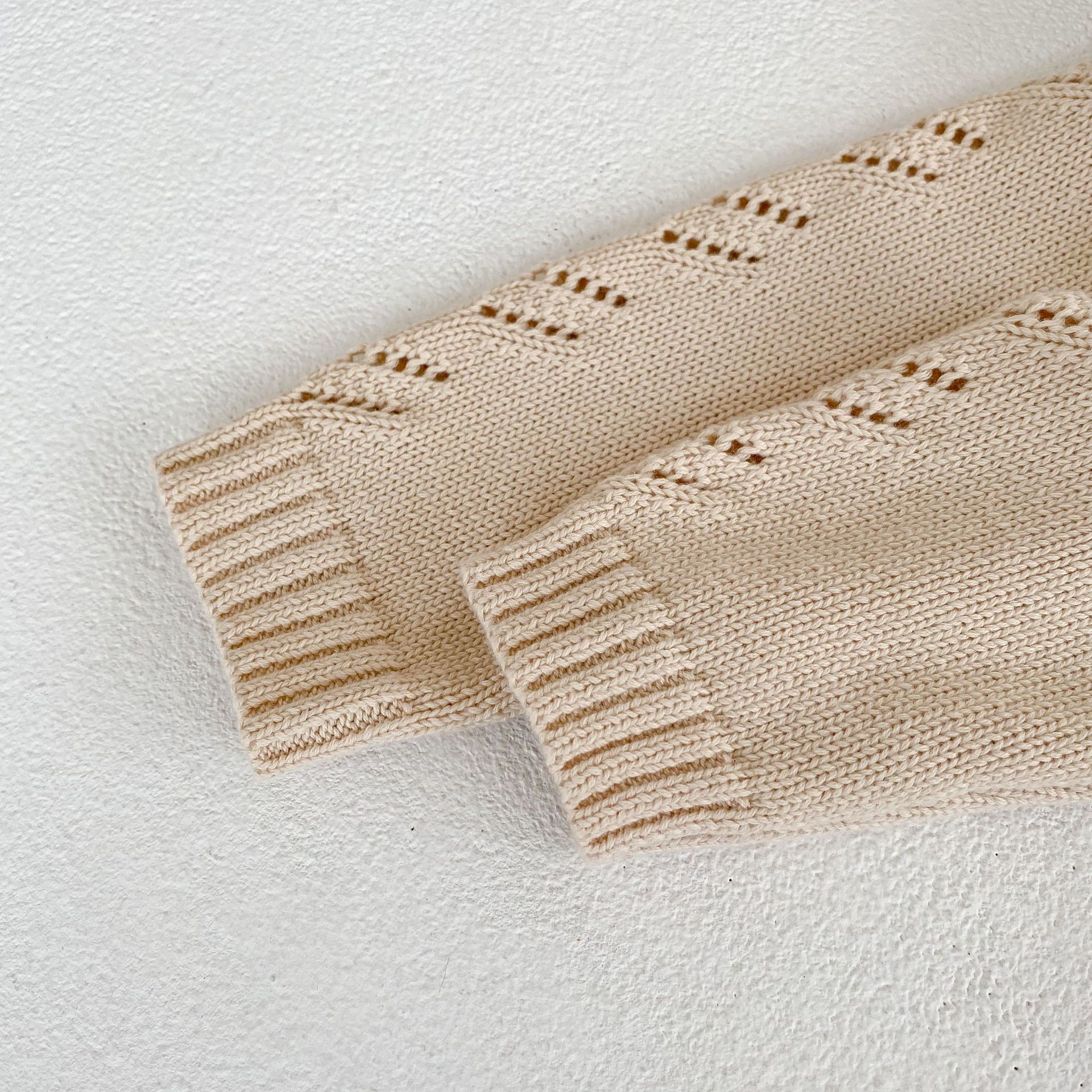 2024. gada rudens jaunums: vienkrāsains džemperis zēniem un meitenēm, daudzpusīgs kardigans, dobi adīts kokvilnas dzija, garš_voghion.com