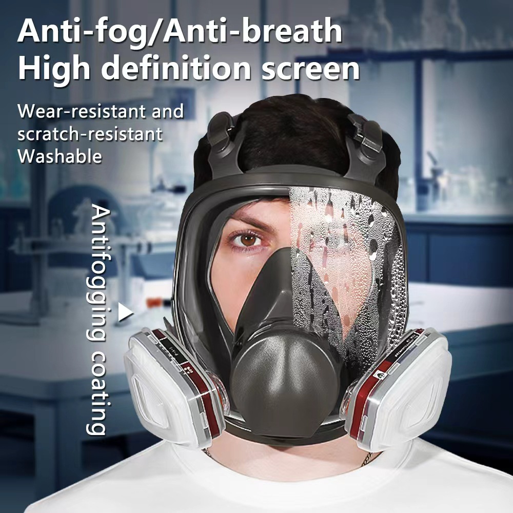Máscara de gas máscara completa pintura en aerosol pulido máscara protectora protección contra incendios gran vista capucha especial a prueba de polvo transfronteriza 6800