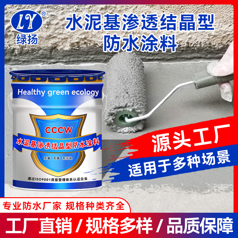 地下室墙游泳池厨房卫生间补漏防水材料水泥基渗透结晶型防水涂料