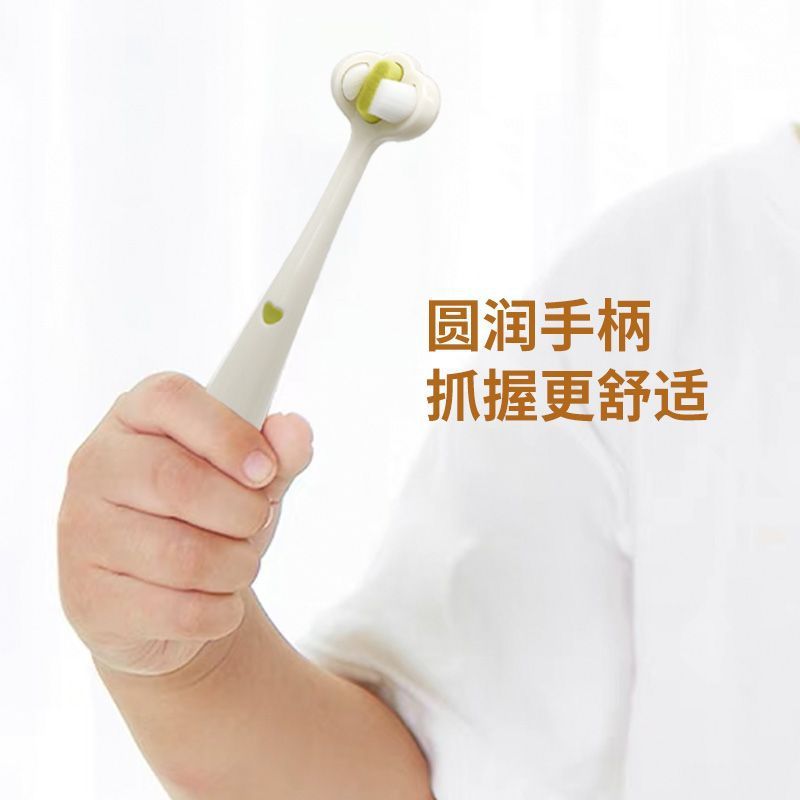 Children's Three-Sided Toothbrush with Soft Bristles for Kidsren Aged 2 to 9 Years Old, Super Soft Gum Protection, National Standard, Clean Without Dead Ends