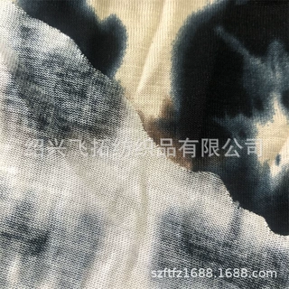 厂家定制 160gsm  紧赛人棉无弹扎染印花面料