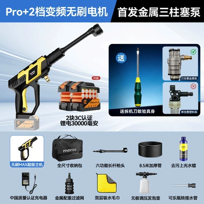 pump high-performance cordless lithium battery: Portable car washer - x3-power-three-plunger-system2-batteries-60000mahpro2-speed-variable-frequency-brushless-motor