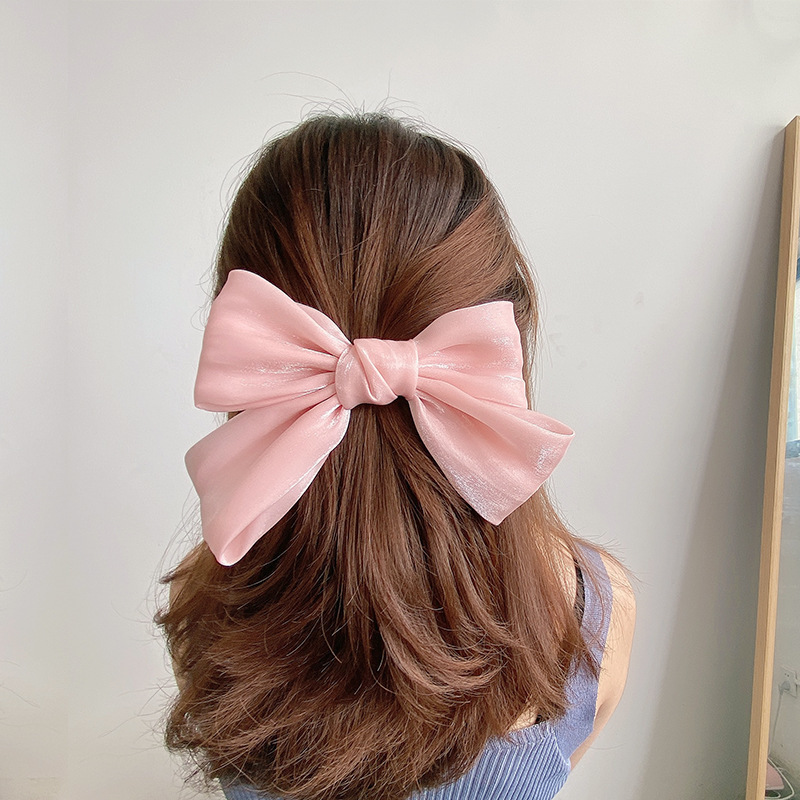 30g Weight Hair Clip Hair Accessories Type 1 Piece Quantity Holiday, Daily Occasion Bow Knot Pattern Women's Gender Sweet, Simple Style Style Women's Sweet Simple Style Bow Knot Cloth Hair Clip 5
