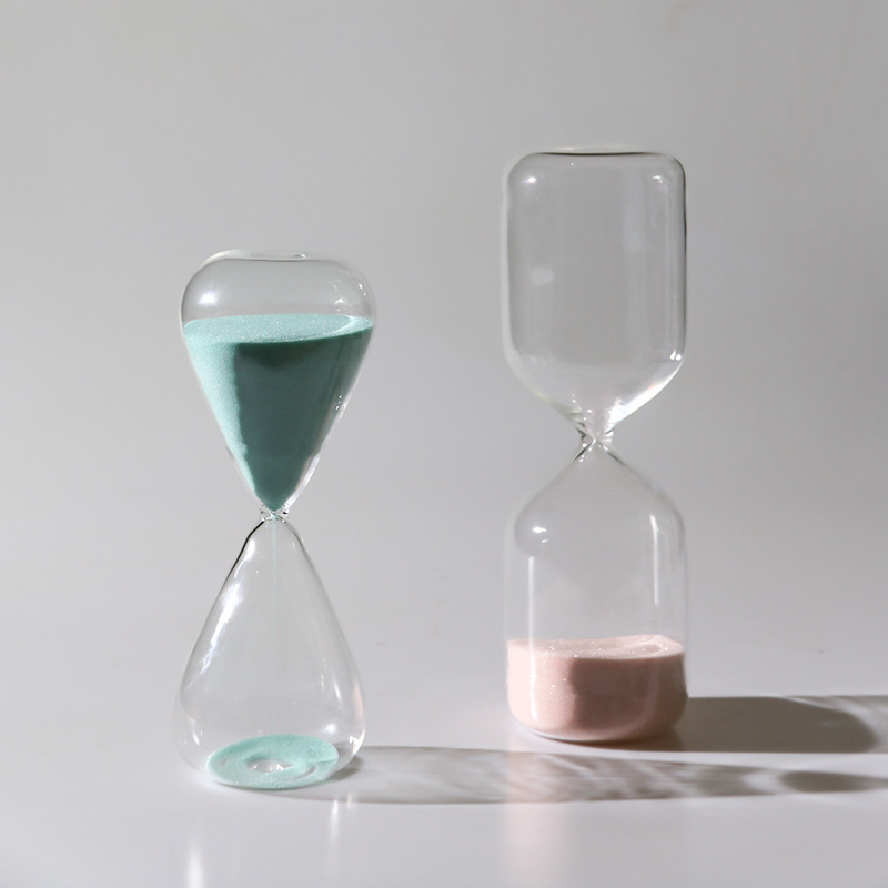 Directo de fábrica Nordic creativo temporizador de 10 minutos de vidrio personalizado salón decoraciones adornos de reloj de arena