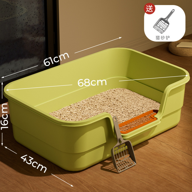 ペット猫トイレ特大猫トイレ半密閉オープン通気性無臭飛沫防止ペット用品|undefined
