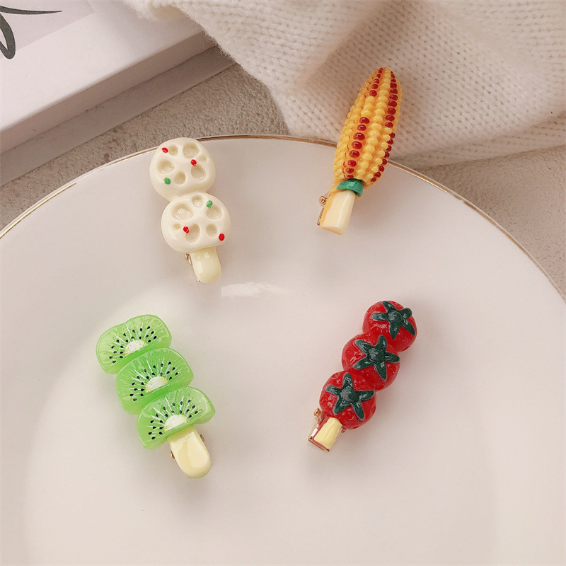 7g Weight Hair Clip Hair Accessories Type 1 Piece Quantity Holiday, Street Occasion Acrylic Material Fruit Pattern All Seasons Season Women's Gender Cute Style Cute Women's Fruit Acrylic Hair Clip 6