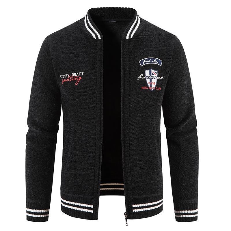 New men's coat for foreign trade, autumn and winter Korean style trendy knitted cardigan, men's casual jacket, men's clothing