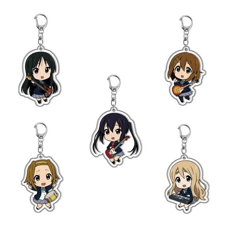 輕音少女周邊鑰匙扣平澤唯田井中律琴吹秋山澪二次元掛件小飾品