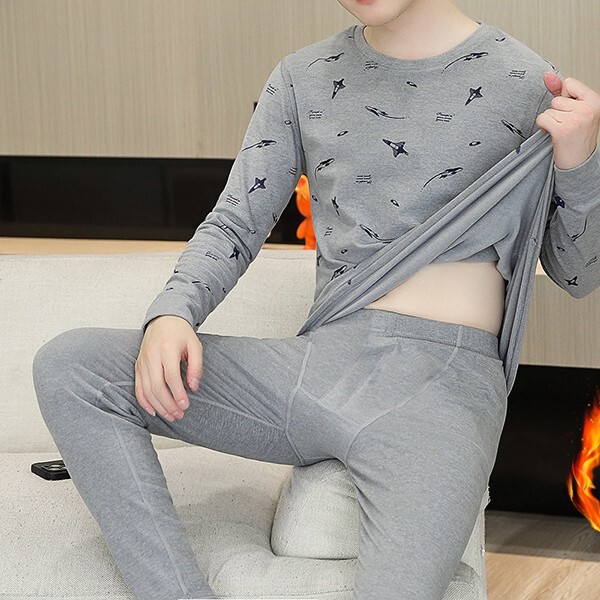 2026 new autumn and winter thermal underwear set for teenagers, comfortable for middle and high school students, men's style 2026 new autumn and winter thermal underwear set for teenagers, comfortable for middle and high school students, men's style
