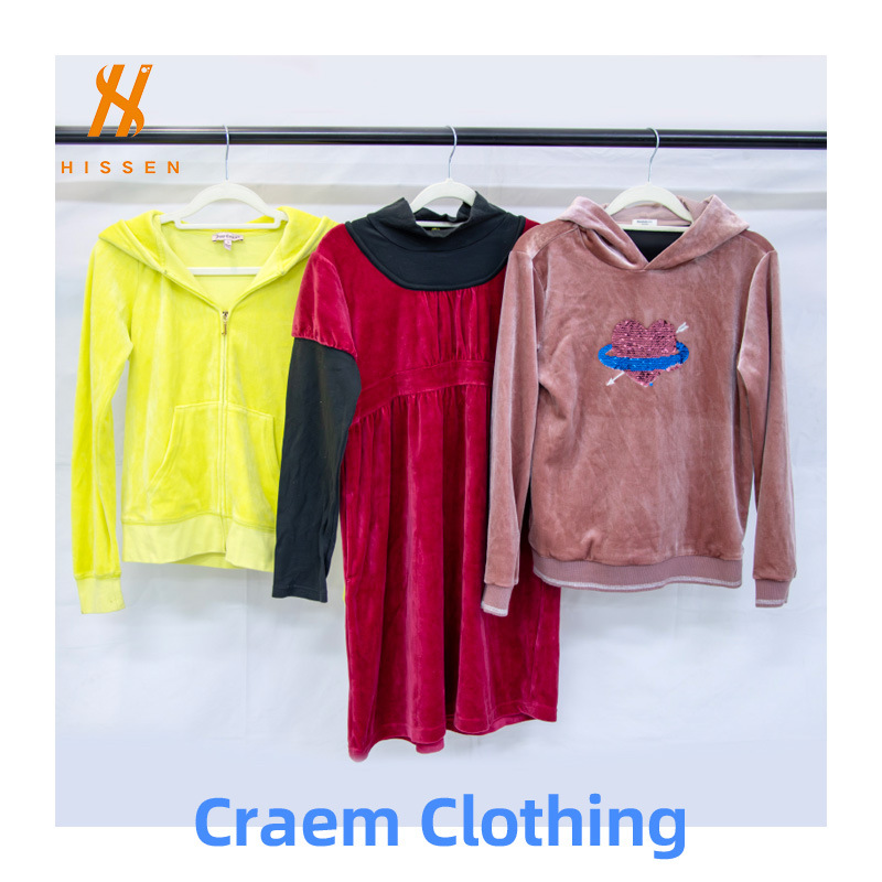 二手衣服灯芯绒上衣Craem corduroy clothing高端材质出口瑞典